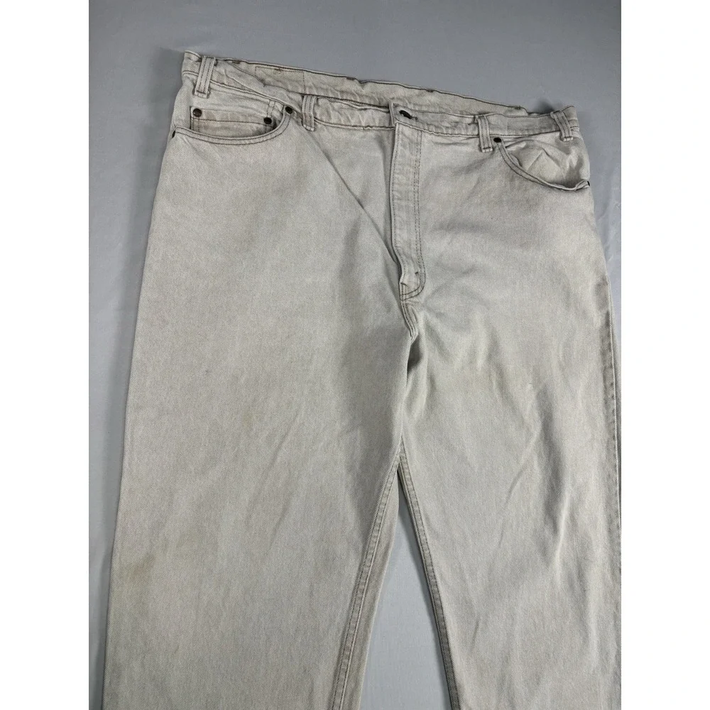 Vintage Levis 540 Mens 46x32 Beige USA Made Brown Tab Relaxed Fit Jeans